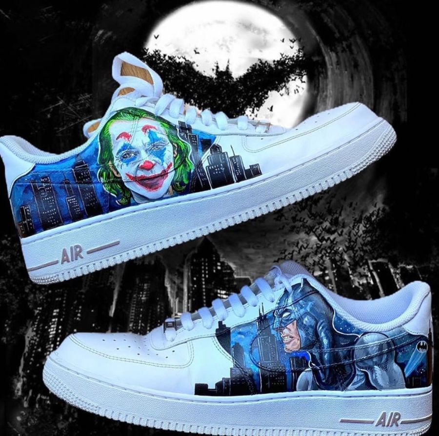 Custom The Joker Shoes For Air Force 1 Graffiti Hand Painted Sneaker