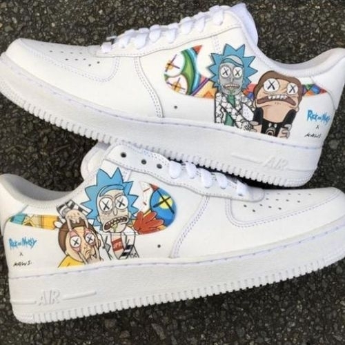 rick and morty custom shoes
