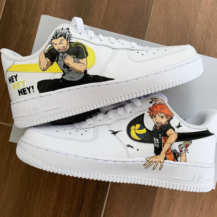 White Graffiti Hand Painted Sneaker 