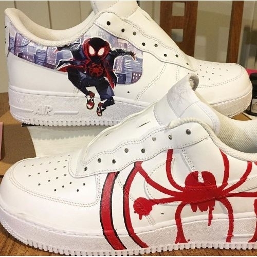 Custom Spiderman Shoes For Air Force 1 Graffiti Hand Painted Sneaker The Zero Custom