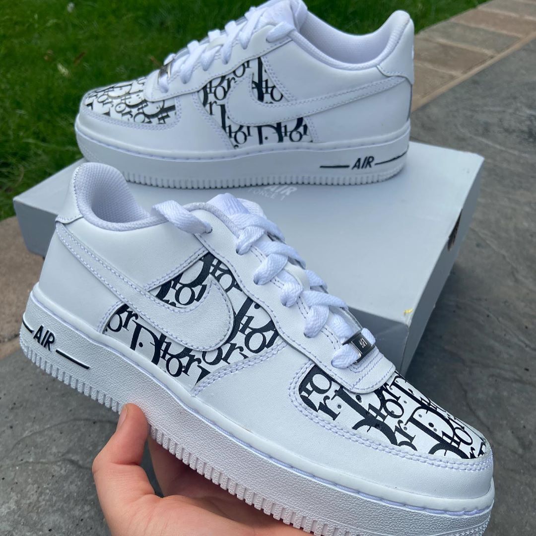 Custom Dior Shoes For Air Force 1 Graffiti Hand Painted Sneaker - The ...