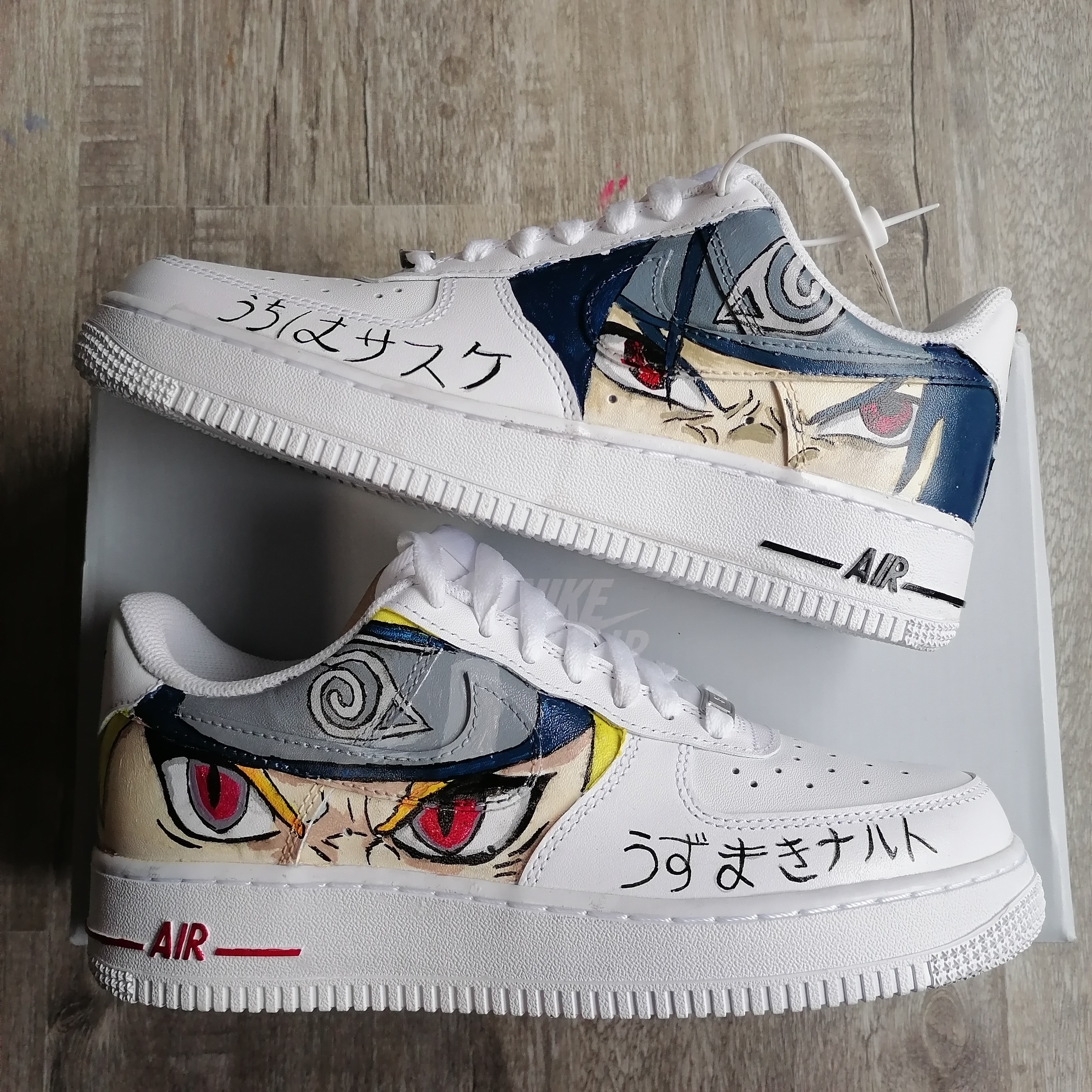 Custom Naruto Shoes For Naruto And Sasuke Air Force 1 Graffiti Hand Painted Sneaker The Zero Custom