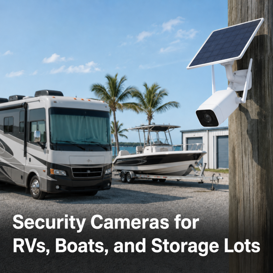 Security Cameras for RVs, Boats, and Storage Lots: No-Wiring Monitoring Options