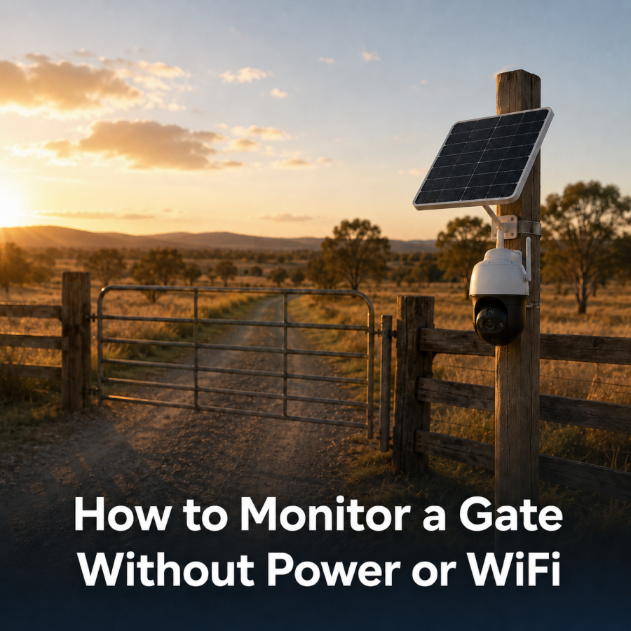 How to Monitor a Gate Without Power or WiFi