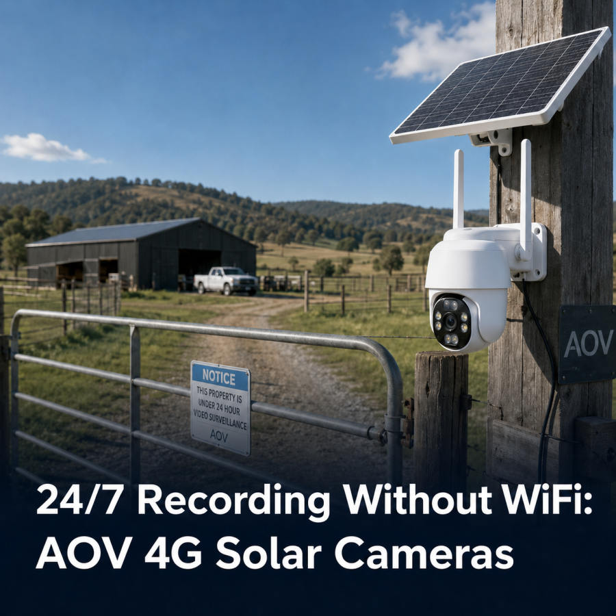 24/7 Recording Without WiFi: What AOV 4G Solar Cameras Are Good For
