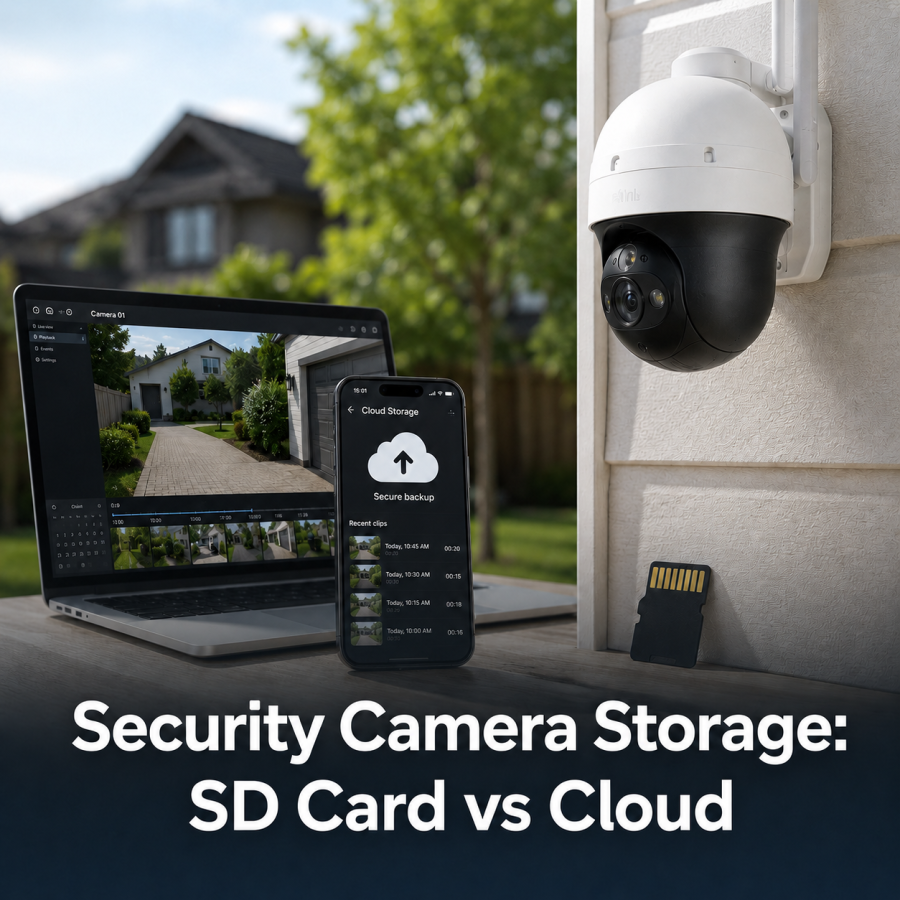 Security Camera Storage: SD Card vs Cloud for Outdoor Cameras