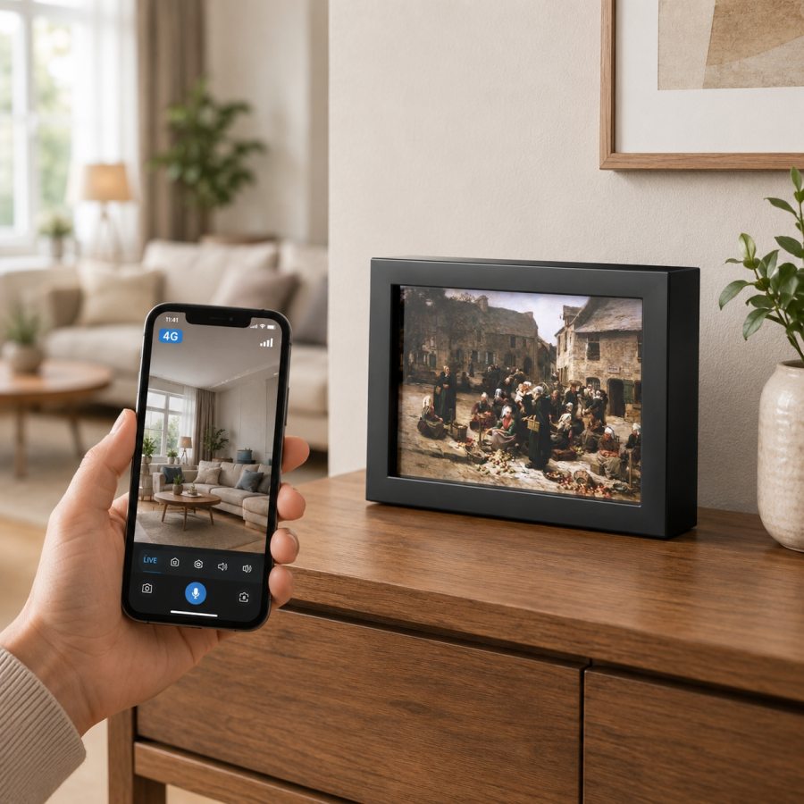 What Is a 4G Picture Frame Indoor Security Camera—and When Does It Make Sense?