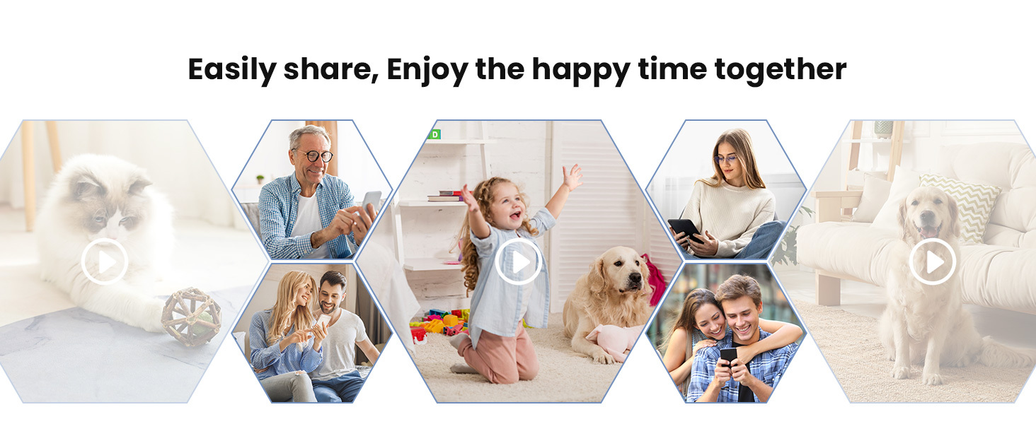 Security Camera Indoor, Cameras for Home Security Indoor, 360° Pan&Tilt, Pet/Dog/Baby Camera with Phone App, Motion Detection and Tracking, Night Vision, 2-Way Audio, Inside Cameras for House