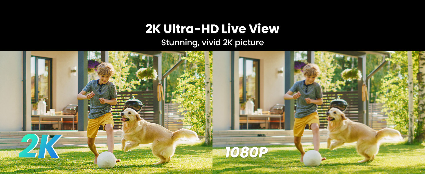 Security Cameras Wireless Outdoor, Solar WiFi Cameras for Home Security, Motion Detection, Instant Phone Notifications, SD/Cloud Storage, 2K Color Night Vision, IP66 Waterproof