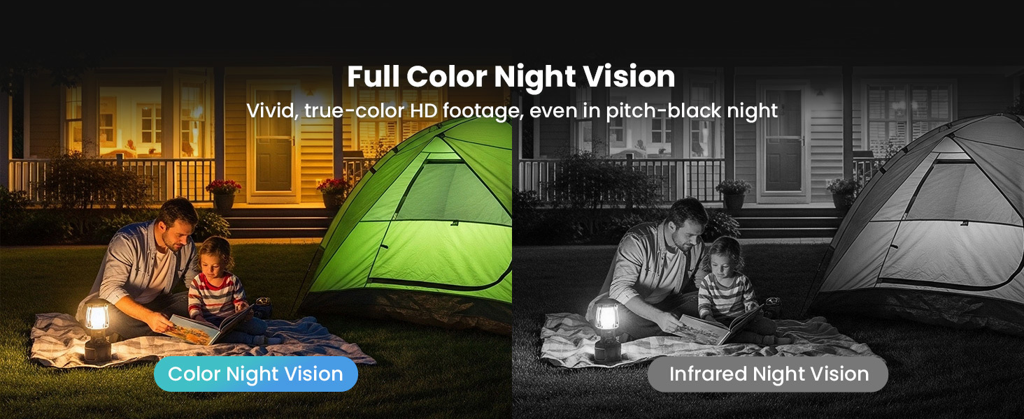 Security Cameras Wireless Outdoor, Solar WiFi Cameras for Home Security, Motion Detection, Instant Phone Notifications, SD/Cloud Storage, 2K Color Night Vision, IP66 Waterproof