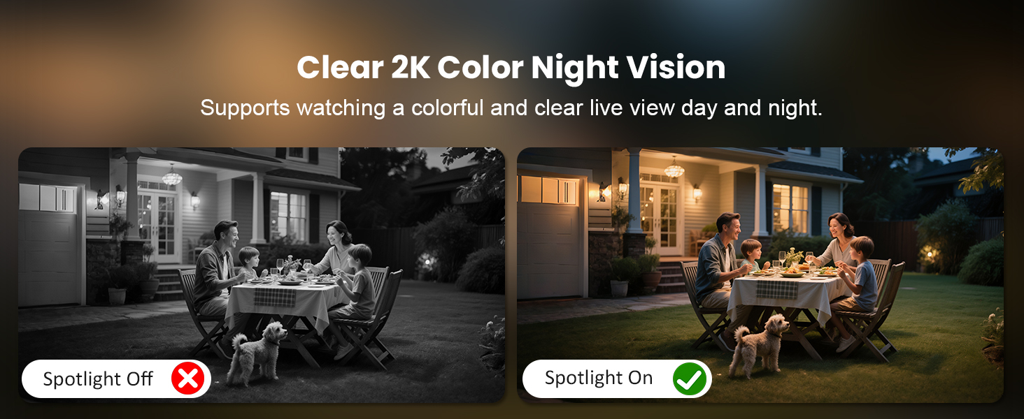 2 Pcs Solar-Powered WiFi Camera Security, Wireless Surveillance Camera, Smart Home Safety Camera, Mini Camera, Motion Detection, Two-Way Audio, 2K Color Night Vision, SD/Cloud Storage, Remote Access, Suitable for Outdoor, Garage & Backyard