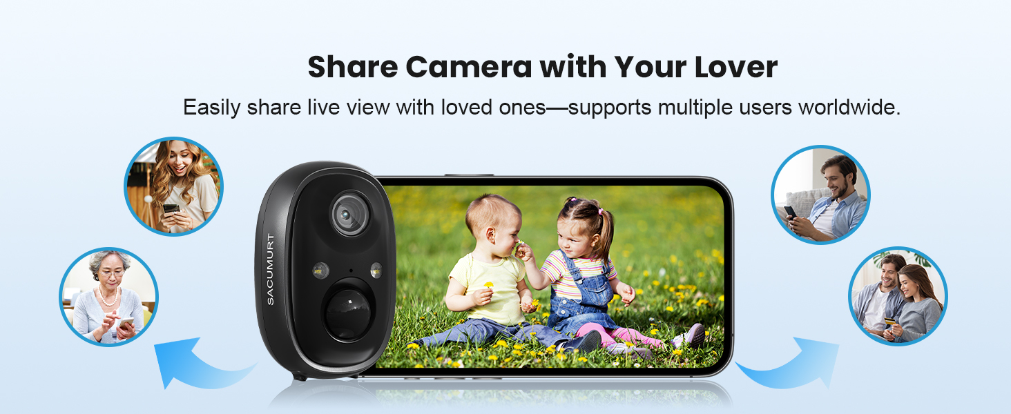 2 Pcs Solar-Powered WiFi Camera Security, Wireless Surveillance Camera, Smart Home Safety Camera, Mini Camera, Motion Detection, Two-Way Audio, 2K Color Night Vision, SD/Cloud Storage, Remote Access, Suitable for Outdoor, Garage & Backyard