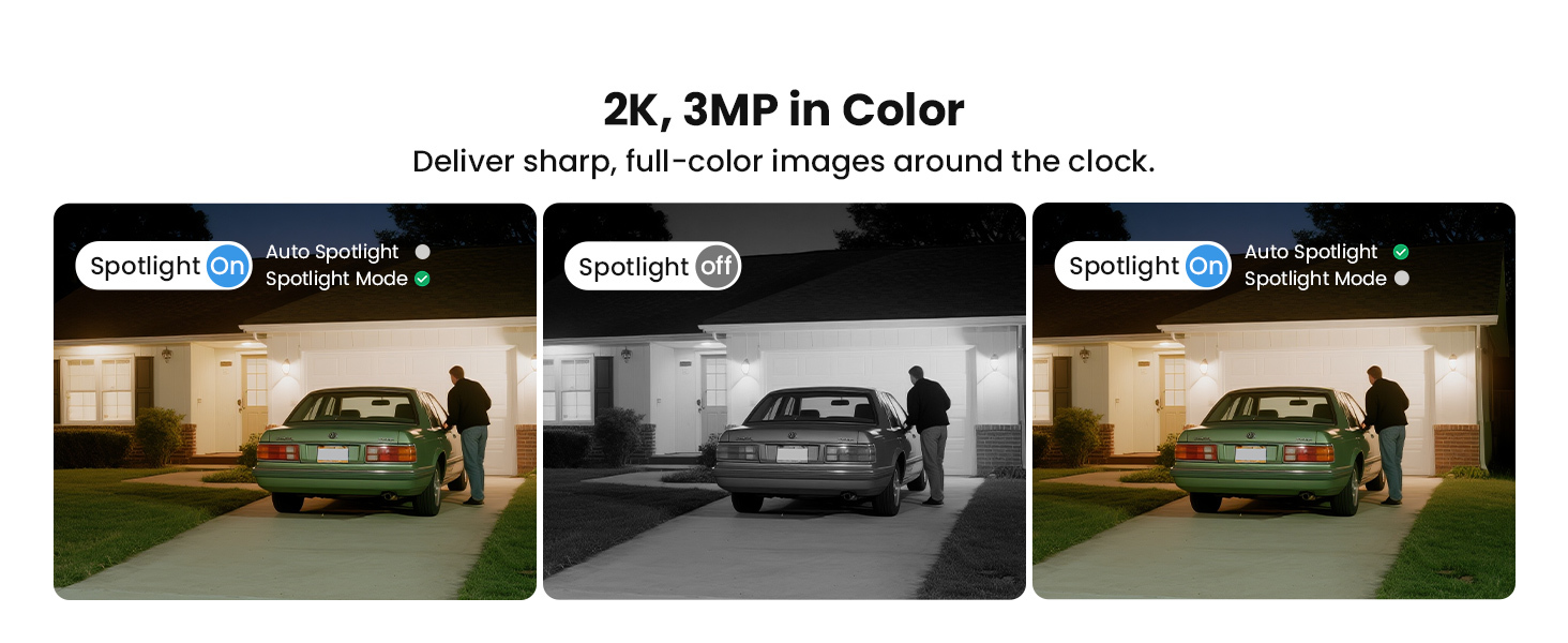 1 PC WiFi Camera Outdoor, Plug-in Security Camera, Smart Home Surveillance Camera, Motion Detection, 24/7 Recording, 2K HD Color Night Vision, 360° Pan Tilt, Two-Way Audio, Cloud Storage, App Remote Access