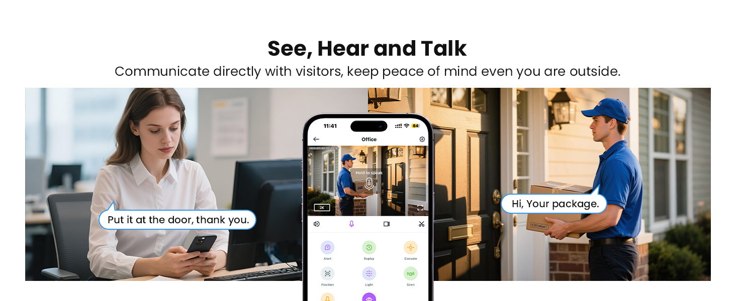 4 Pcs WiFi Outdoor Camera Security, Plug-in Surveillance Camera, Security Camera with PIR Motion Detection, Two-Way Audio, 24/7 Recording, Color Night Vision, 360° View, Cloud Storage, Ideal for Garage, Backyard & Entrance, App Remote Control