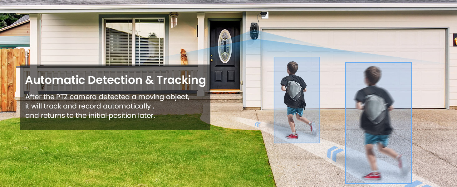 4G LTE Dual-Lens Surveillance Camera, 2K Wired No WiFi CCTV Camera, Outdoor Security Camera, Motion Detection & Auto Tracking, Plug-in Power, 24/7 Recording, 360° View, 2-Way Audio, Color Night Vision, Includes 64GB SD Card