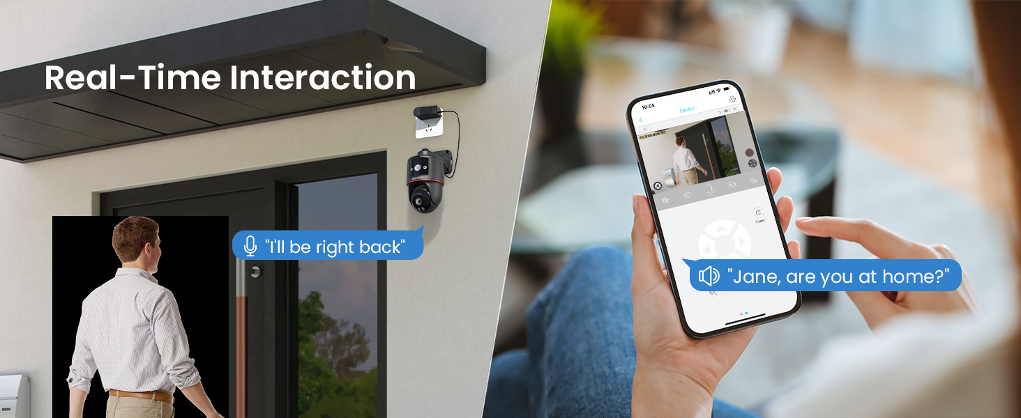 4G LTE Dual-Lens Surveillance Camera, 2K Wired No WiFi CCTV Camera, Outdoor Security Camera, Motion Detection & Auto Tracking, Plug-in Power, 24/7 Recording, 360° View, 2-Way Audio, Color Night Vision, Includes 64GB SD Card