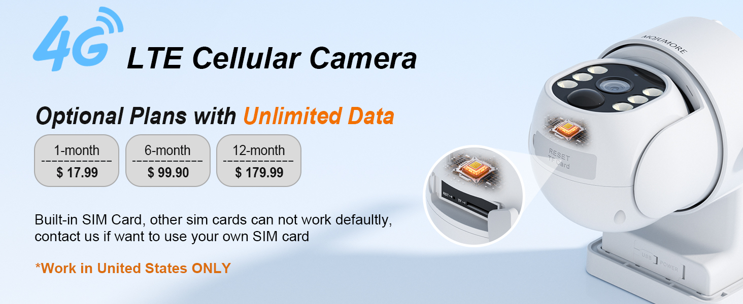 1 PC 4G LTE Security Camera Outdoor Wireless, Solar-Powered Surveillance Camera, PIR Motion Detection, Instant Alerts, 360° PTZ, 2K HD Color Night Vision, Two-Way Talk, SD&Cloud Storage, App Remote Control, Suitable for Garage/RV/Farm/Ranch