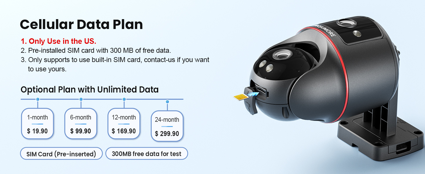 4G LTE Dual-Lens Surveillance Camera, 2K Wired No WiFi CCTV Camera, Outdoor Security Camera, Motion Detection & Auto Tracking, Plug-in Power, 24/7 Recording, 360° View, 2-Way Audio, Color Night Vision, Includes 64GB SD Card