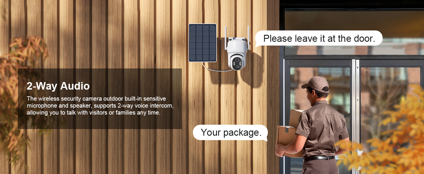 HOSAFE.COM Wireless Security Camera Outdoor, 360° PTZ Remote Cameras for Home Security Solar Powered, 2K 3MP Surveillance & Security Cameras with Spotlight Color Night Vision, PIR Sensor, 2-Way Audio