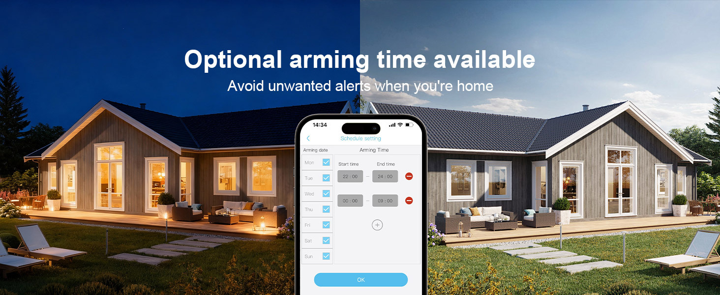 Wireless WiFi Camera, Security Camera Outdoor, Solar-Powered CCTV Camera, Color Night Vision, PIR Motion Detection, 360° View, Two-Way Audio, SD/Cloud Storage, Remote Control, Ideal for Garage, Backyard & Entrance