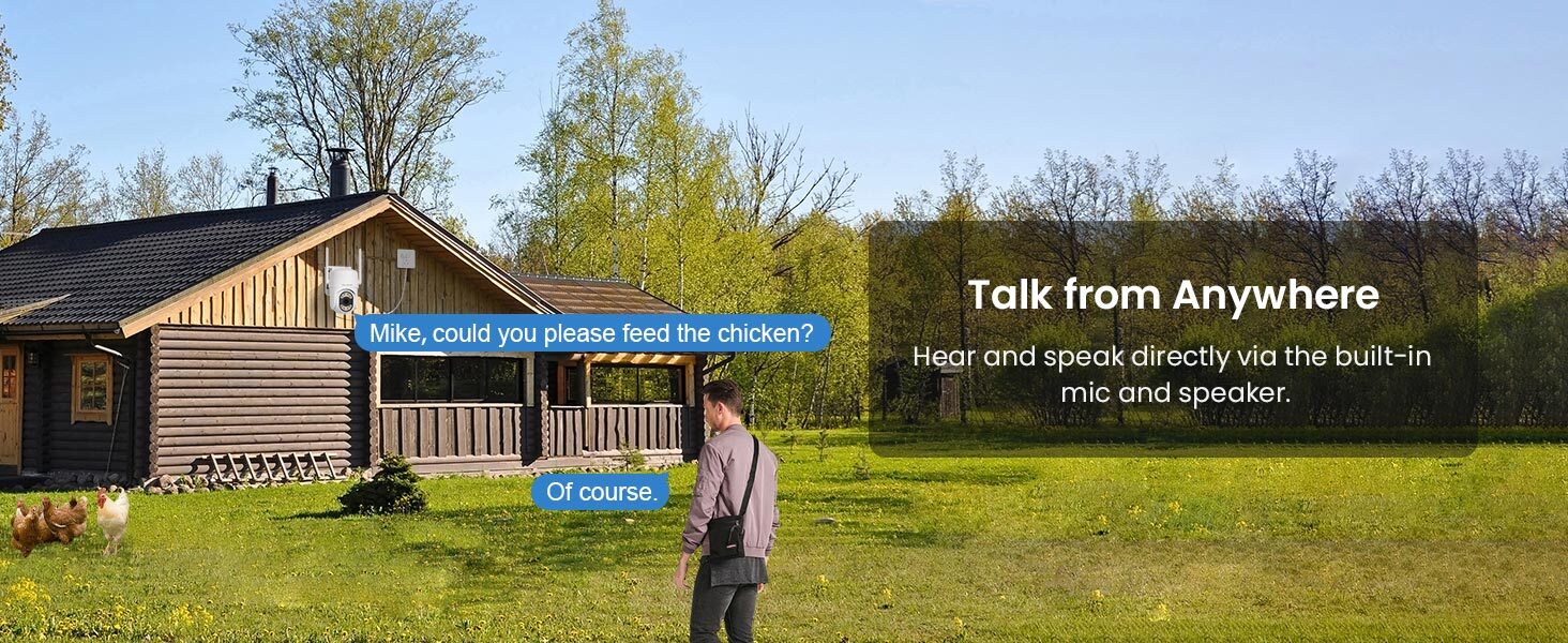 4G LTE Plug-in Security Camera Outdoor, No WiFi Surveillance Camera, Wired Camera Security, 24/7 Recording, Motion Detection & Auto Ttracking, 360° View, 2K Color Night Vision, 2-Way Talk, Built-in SIM Card & SD Card, App Remote Control