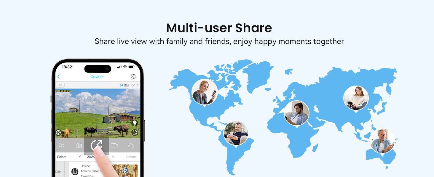 4G LTE Plug-in Security Camera Outdoor, No WiFi Surveillance Camera, Wired Camera Security, 24/7 Recording, Motion Detection & Auto Ttracking, 360° View, 2K Color Night Vision, 2-Way Talk, Built-in SIM Card & SD Card, App Remote Control