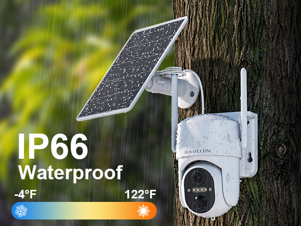 4G LTE Wireless Security Camera, CCTV Camera with Solar Panel, Surveillance Camera for Outdoor Security, 360° PTZ, 2K HD Color Night Vision, Motion Detection, Instant Alert, Two-Way Audio, Includes 64GB SD Card, Remote Access via App