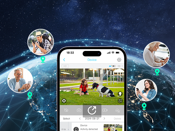 4G Cellular Security Camera, Solar-Powered Surveillance Camera, Wireless CCTV Camera, PIR Motion Detection, Siren, Phone Notification, 360° PTZ, Two-Way Audio, 2K HD Color Night Vision, SD&Cloud Storage, Remote Control via Mobile Phone