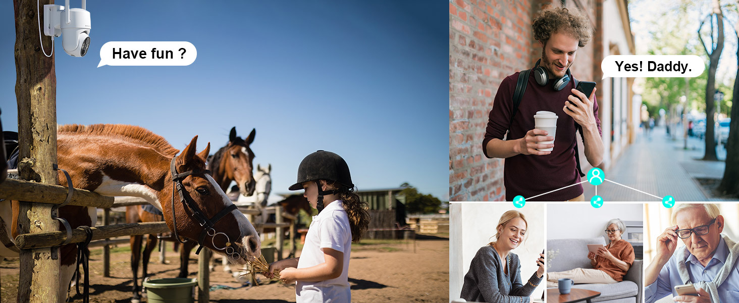 2 Pcs 4G Cellular Solar Camera Outdoor, 2K HD Wireless Security Camera, 360° Pan/Tilt, Motion Detection, Phone Notification, Two-Way Talk, Color Night Vision, SD&Cloud Storage, Remote Control, Suitable for Farm/Ranch/Garage/RV