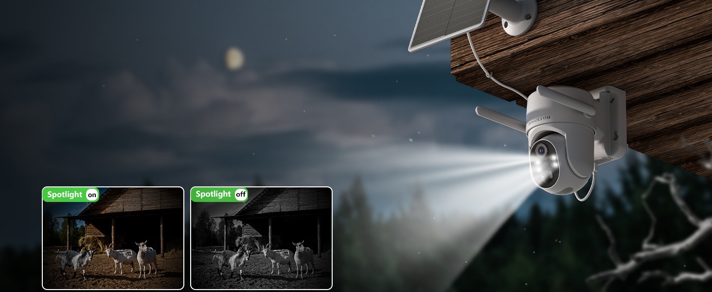 2 Pcs 4G Cellular Solar Camera Outdoor, 2K HD Wireless Security Camera, 360° Pan/Tilt, Motion Detection, Phone Notification, Two-Way Talk, Color Night Vision, SD&Cloud Storage, Remote Control, Suitable for Farm/Ranch/Garage/RV