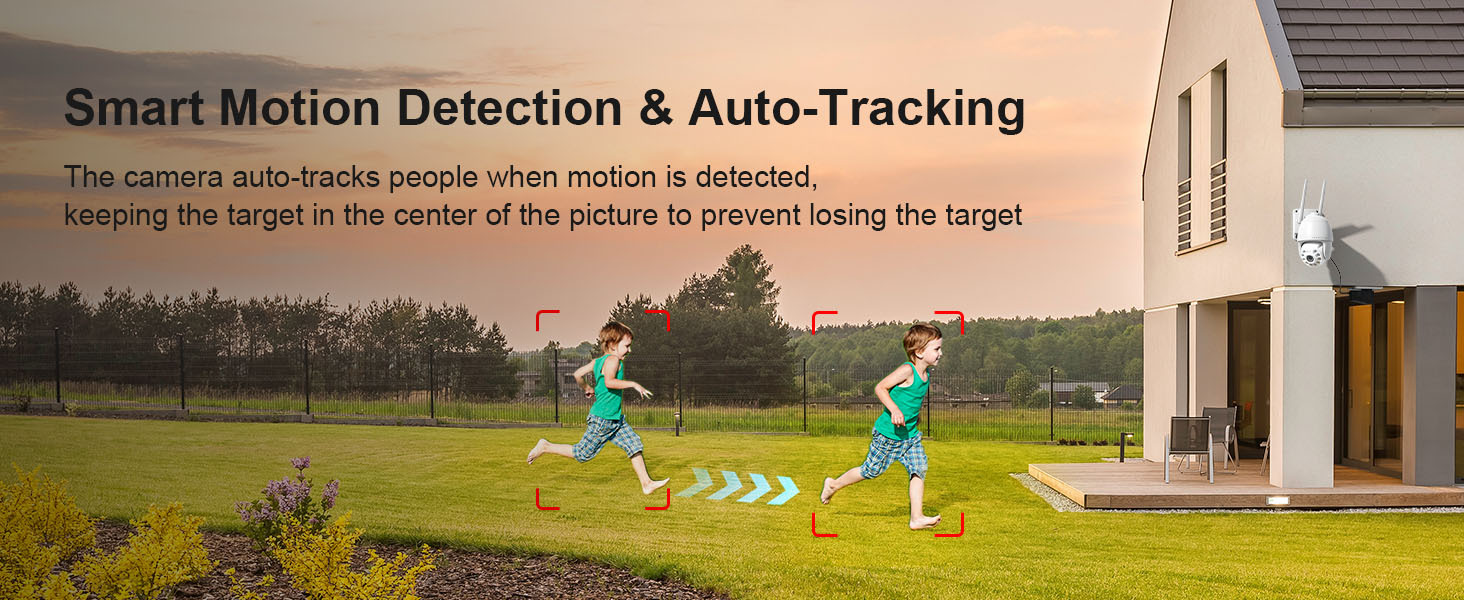 Hosafe WiFi Security Cameras Wireless Outdoor, Camera for Home Security 4MP HD, Outdoor Camera Wireless, Floodlight Motion Detection, Pan Tilt Auto Tracking, Two Way Audio, Color Night Vision, IP66