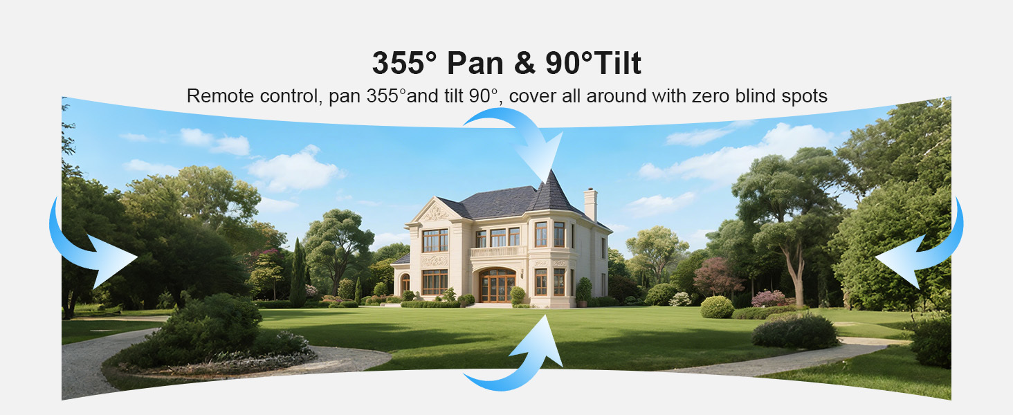 Hosafe WiFi Security Cameras Wireless Outdoor, Camera for Home Security 4MP HD, Outdoor Camera Wireless, Floodlight Motion Detection, Pan Tilt Auto Tracking, Two Way Audio, Color Night Vision, IP66