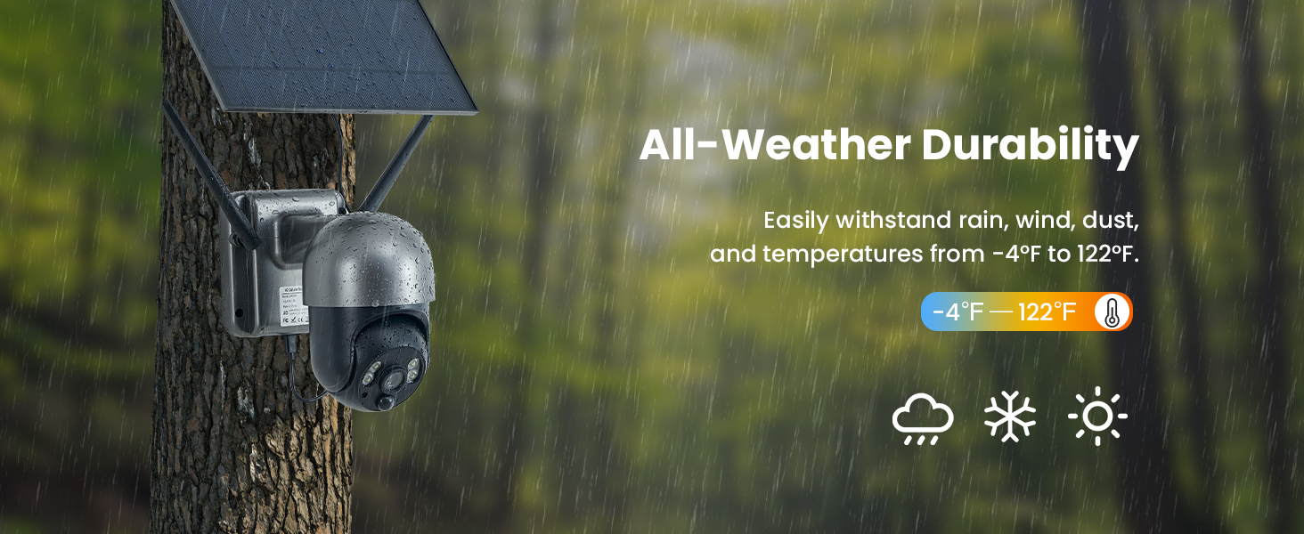 4G Cellular Security Camera Wireless Outdoor Solar Powered with SIM Card, No WiFi Needed, Motion Detection, 2K HD Color Night Vision, Waterproof, 2-Way Audio, Phone Alert, SD Card and Cloud Storage