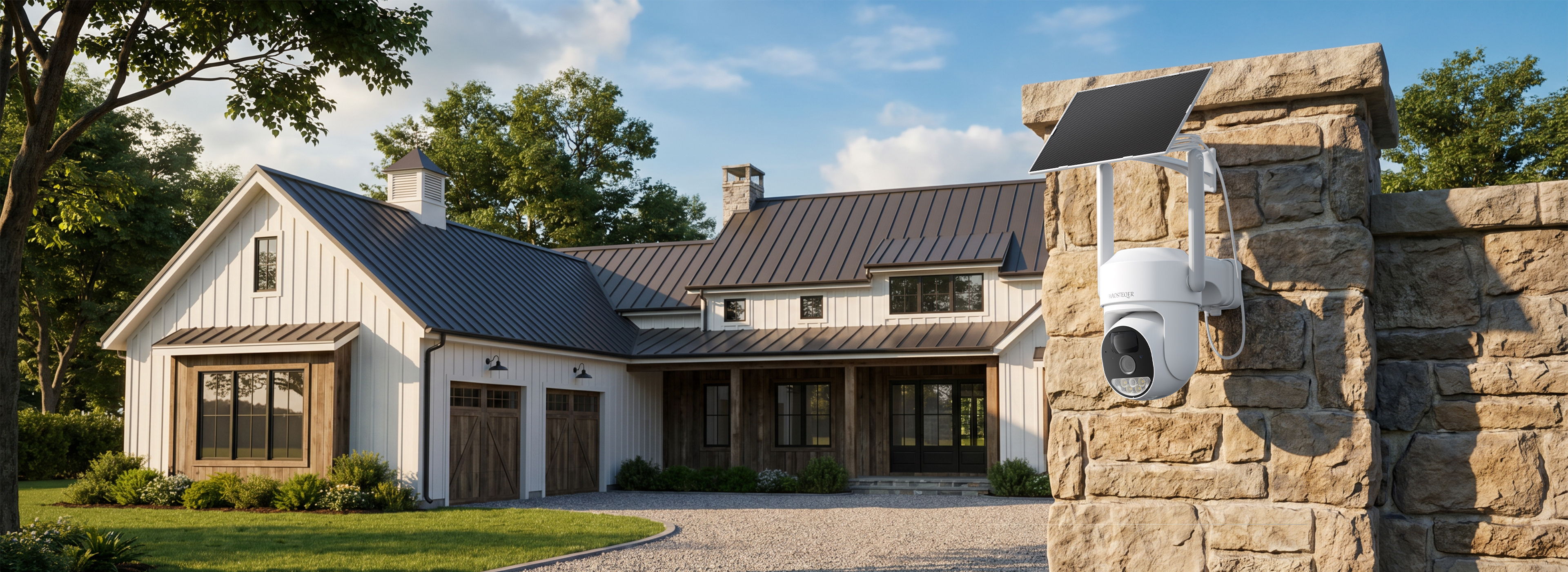 Solar-powered 4G security cameras for homes