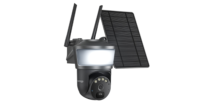 HOSAFE 4G solar floodlight security camera for dark outdoor areas