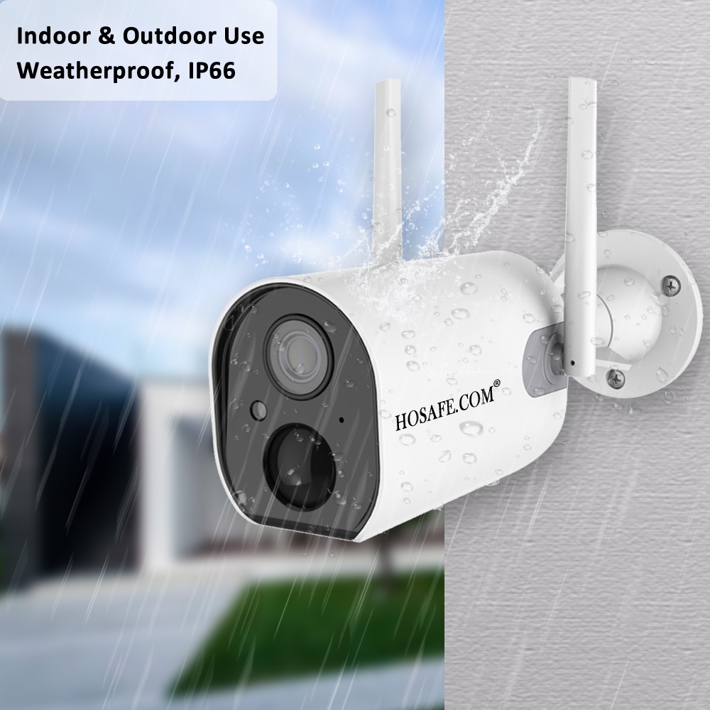 Solar Security Camera Wireless Outdoor Battery Powered, HOSAFE Home