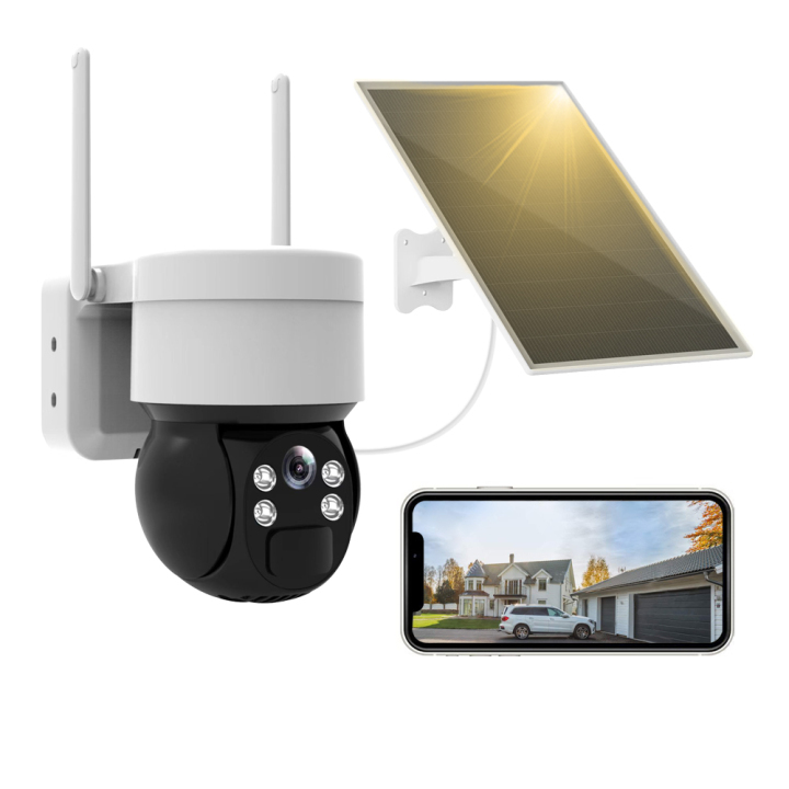 Security Cameras Wireless Outdoor Solar Powered, WiFi Pan Tilt Battery ...