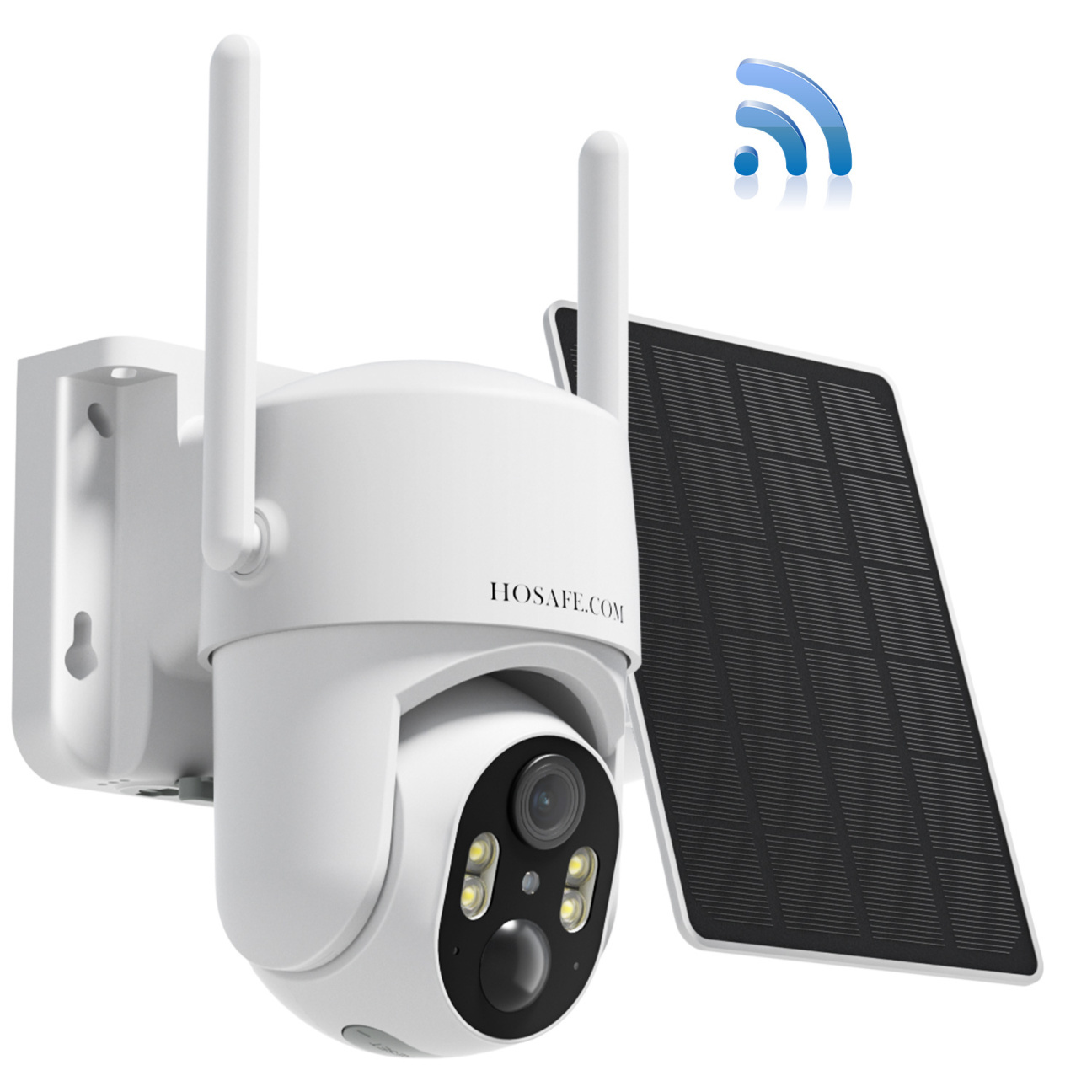 WiFi Solar Security Cameras Wireless Outdoor, 360° PTZ Remote Cameras ...