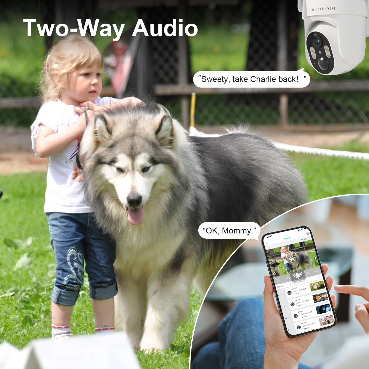 WiFi Solar Security Cameras Wireless Outdoor, 360° PTZ Remote Cameras ...
