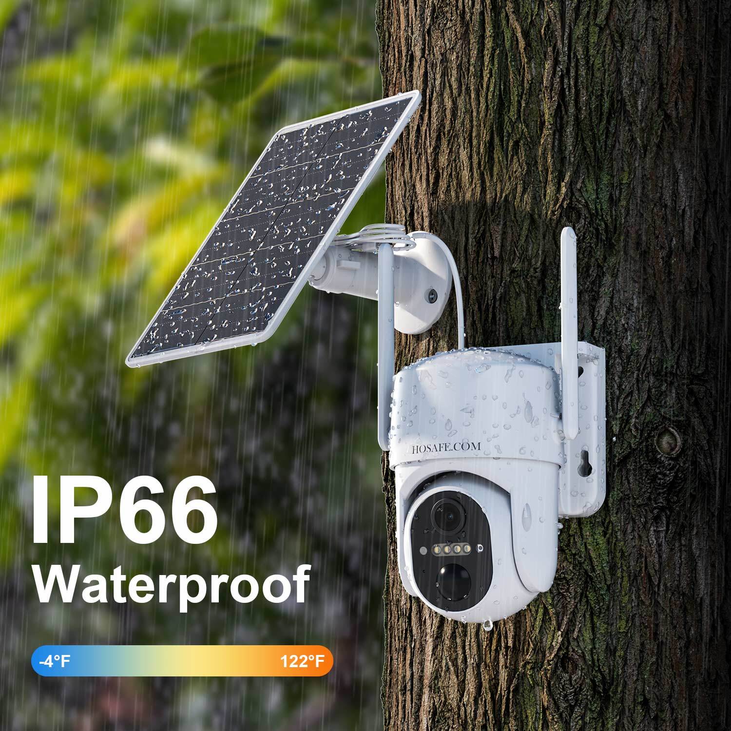 HOSAFE No-WiFi 4G Solar PTZ Security Camera | 2K
