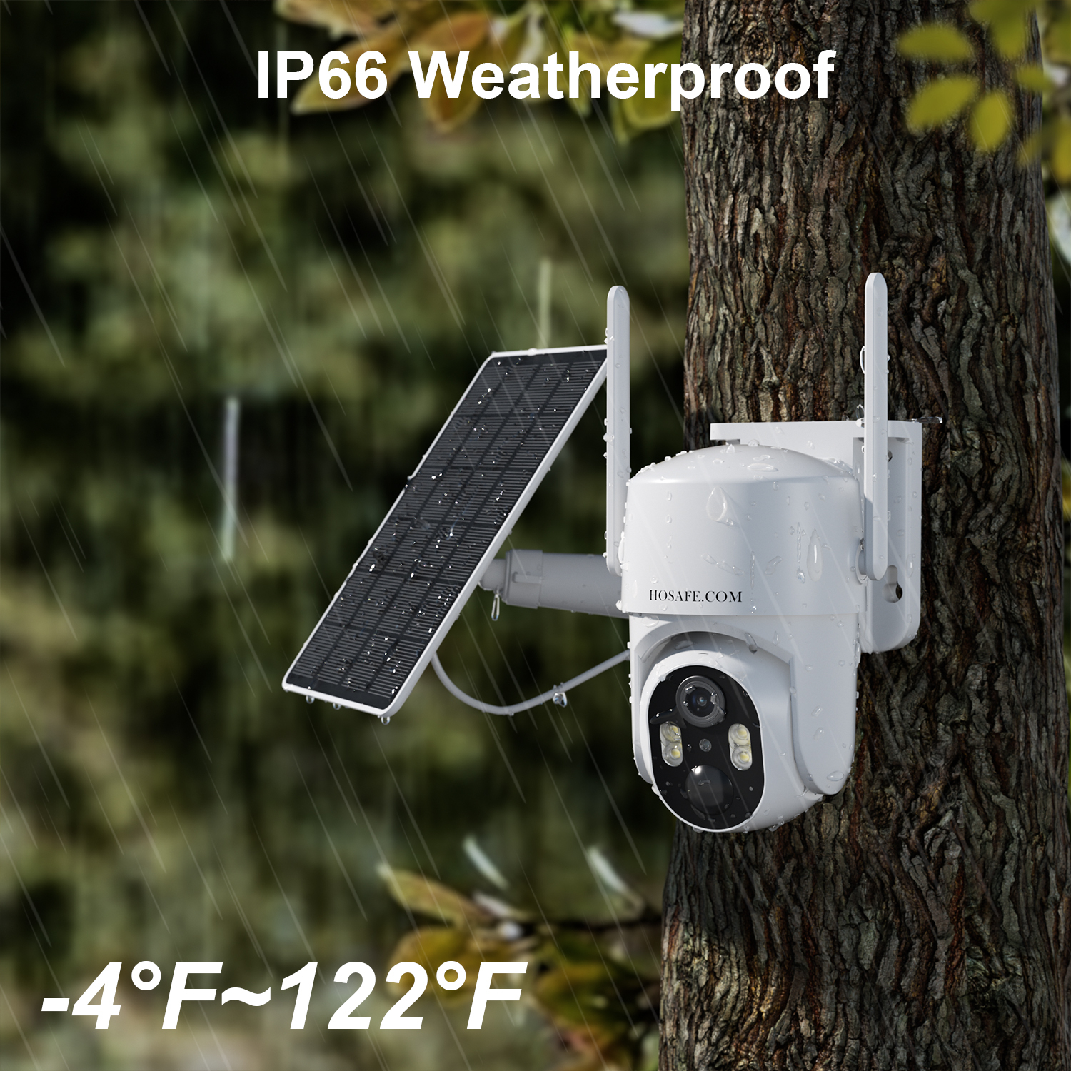 HOSAFE 4G Solar PTZ Security Camera | 2K Color Night Vision