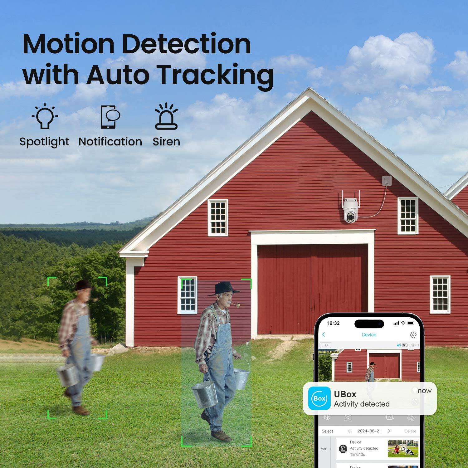 4G LTE Plug-in Security Camera Outdoor, No WiFi Surveillance Camera ...