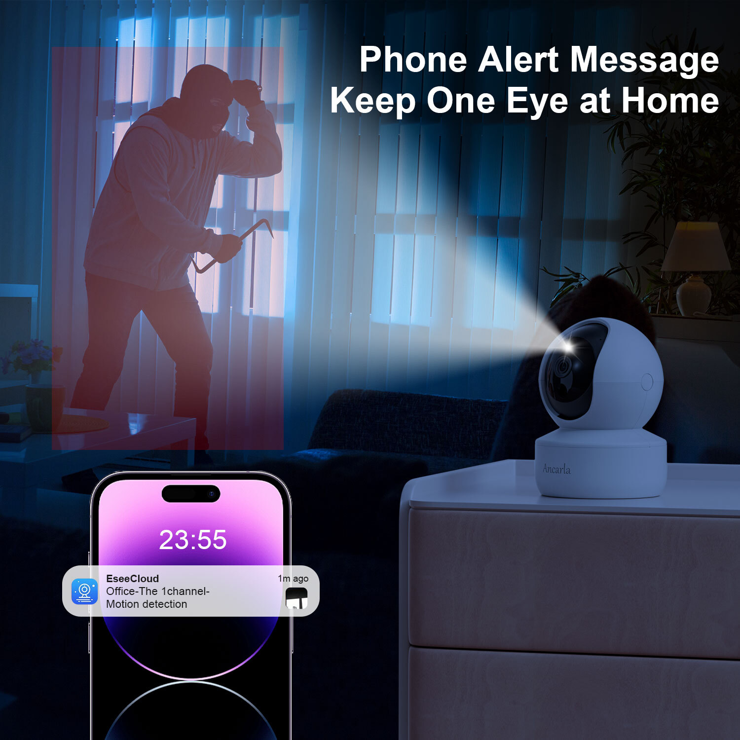 Security Camera Indoor, Cameras for Home Security Indoor, 360° Pan&Tilt ...