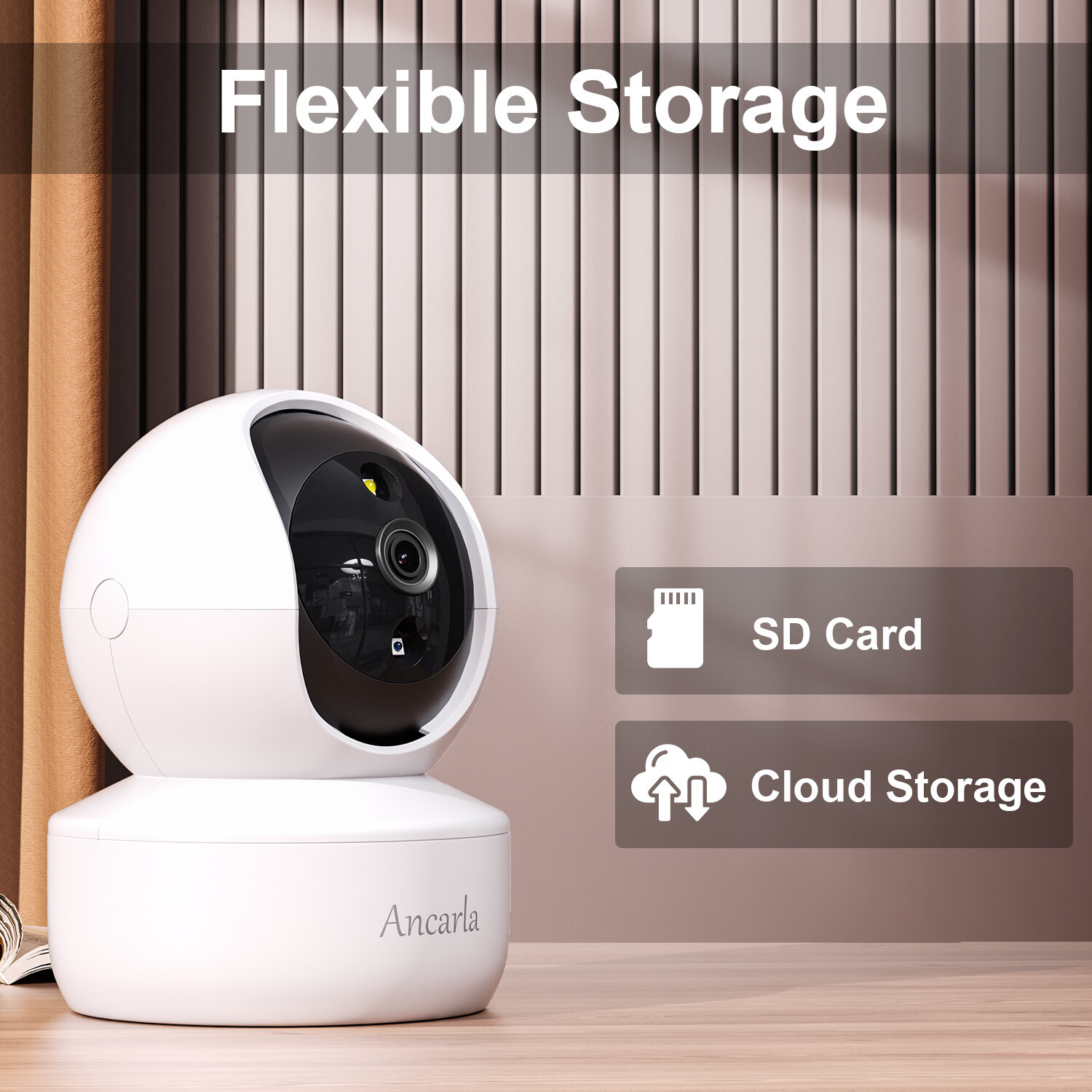 Security Camera Indoor, Cameras for Home Security Indoor, 360° Pan&Tilt ...