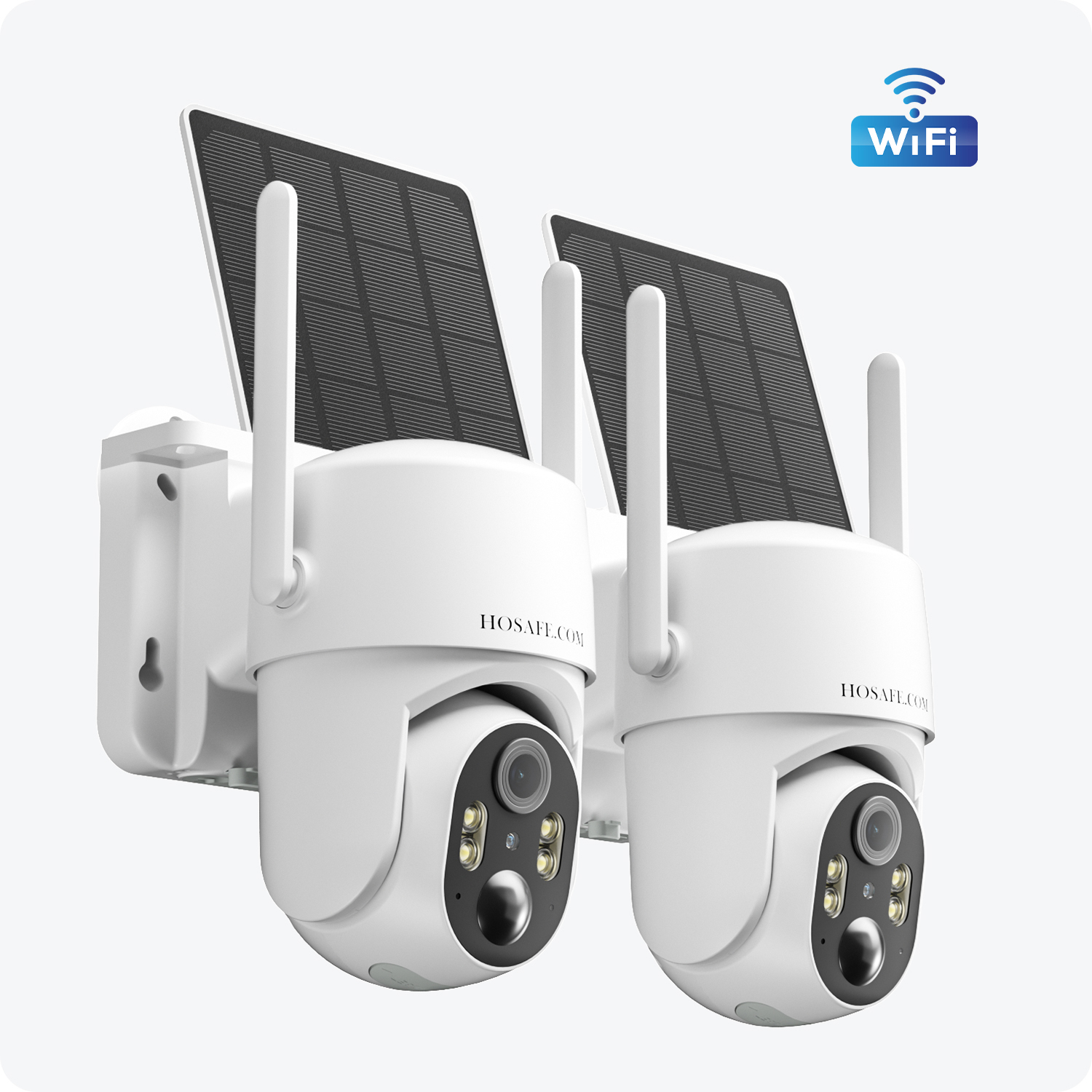 HOSAFE 2-Pack 4G Solar PTZ Security Camera Kit | Built-in SIM