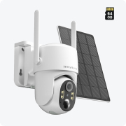 HOSAFE.COM Wireless Security Camera Outdoor, 360° PTZ Remote Cameras for Home Security Solar Powered, 2K 3MP Surveillance & Security Cameras with Spotlight Color Night Vision, PIR Sensor, 2-Way Audio