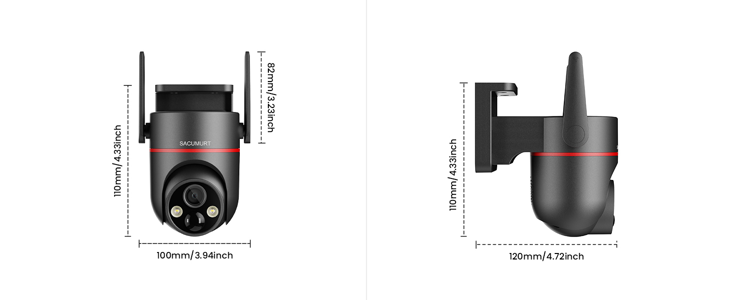 2 Pcs 4G Cellular Security Camera Outdoor, Solar-Powered CCTV Camera Wireless, Smart Home Safety Camera, Motion Detection, Instant Alerts, HD Color Night Vision, 360° View, 2-Way Talk, Built-in SIM Card, App Remote Control