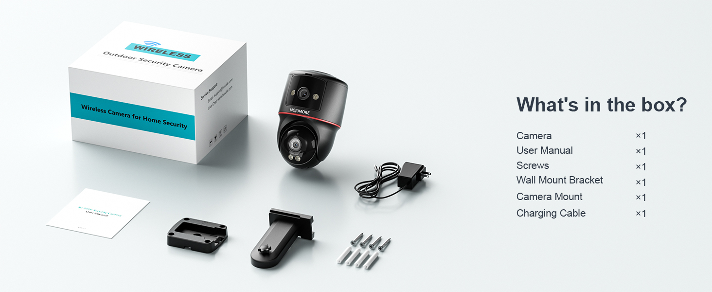 4G LTE Dual-Lens Surveillance Camera, 2K Wired No WiFi CCTV Camera, Outdoor Security Camera, Motion Detection & Auto Tracking, Plug-in Power, 24/7 Recording, 360° View, 2-Way Audio, Color Night Vision, Includes 64GB SD Card