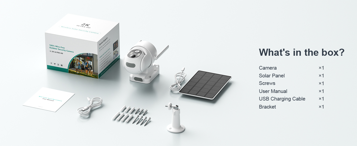 HOSAFE.COM Wireless Security Camera Outdoor, 360° PTZ Remote Cameras for Home Security Solar Powered, 2K 3MP Surveillance & Security Cameras with Spotlight Color Night Vision, PIR Sensor, 2-Way Audio