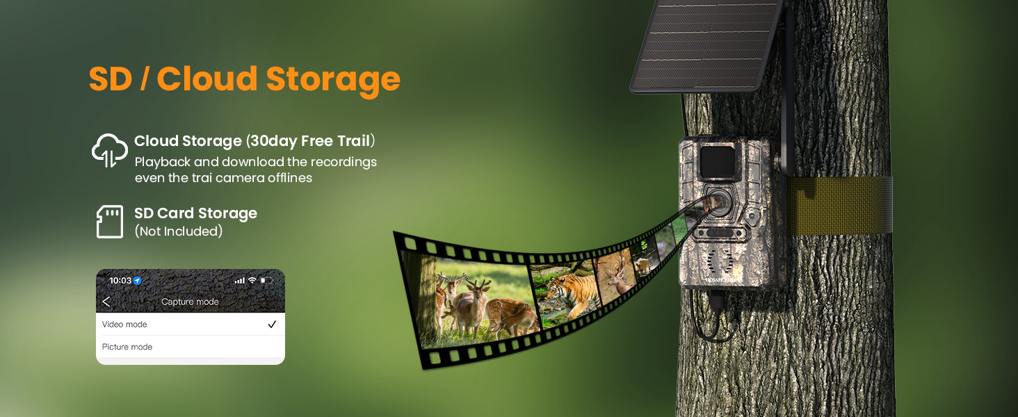 HOSAFE 4G Solar Cellular Trail Camera — Flash Sale